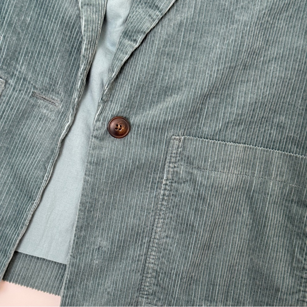 NWOT Madewell Corduroy Crop Dorset Blazer in Sage Green | Size Medium - Picture 4 of 6